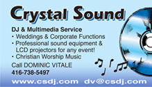 crystal sound business card